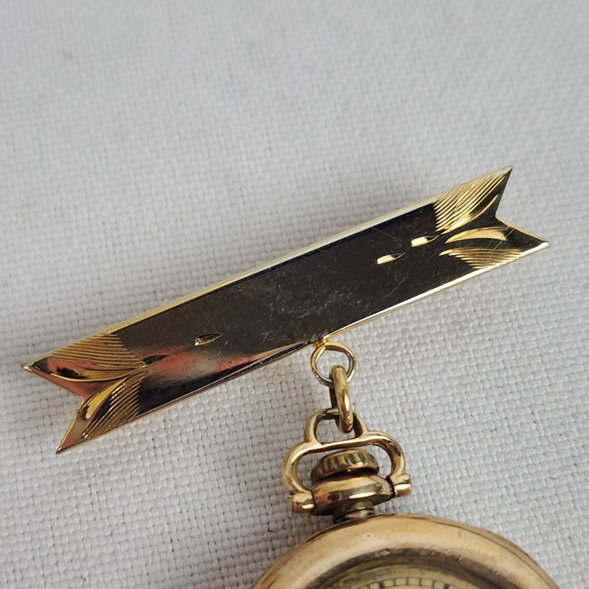 Antique Fortune Gold Filled 15 Jewel Brooch Watch