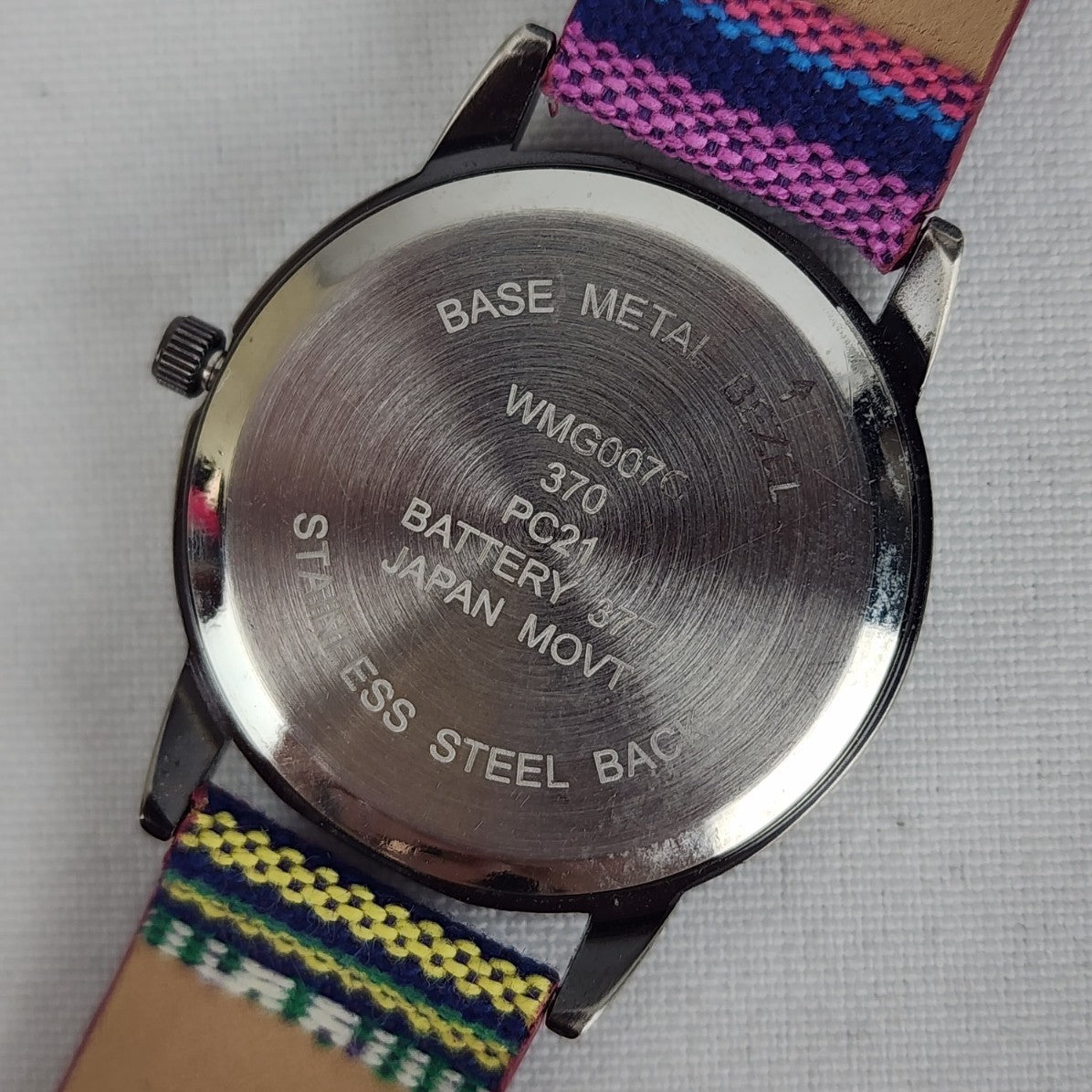 Southwest Colorful Strap Silver Face Watch