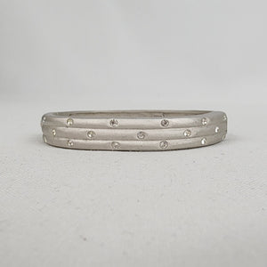 Butler Matt Silver Rhinestone Hinge Bracelet