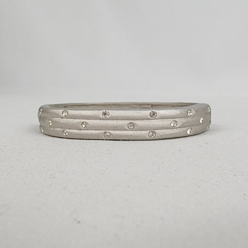 Butler Matt Silver Rhinestone Hinge Bracelet