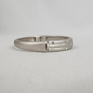 Butler Matt Silver Rhinestone Hinge Bracelet