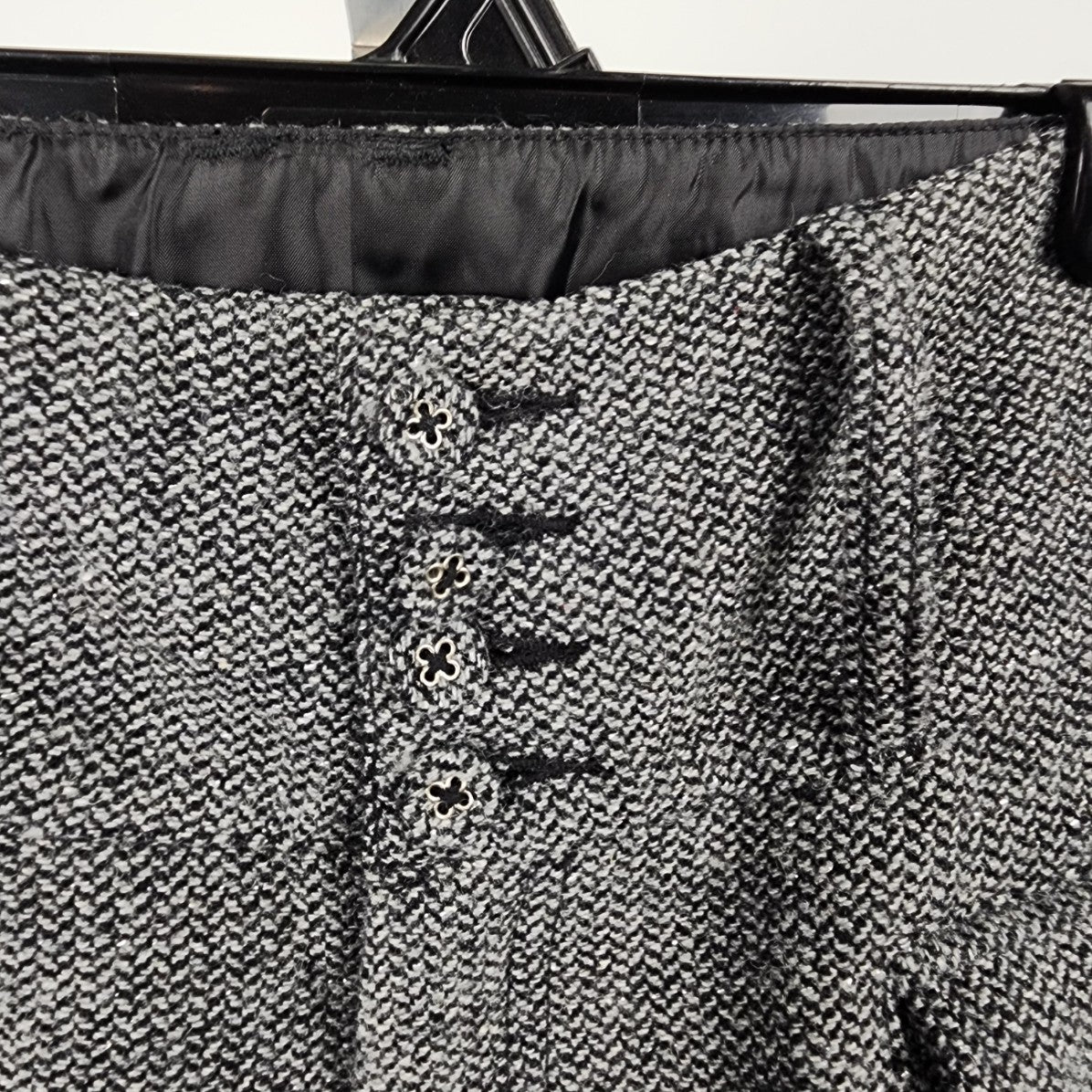 Lady Dutch Black Tweed Wide Leg Pants Size 30