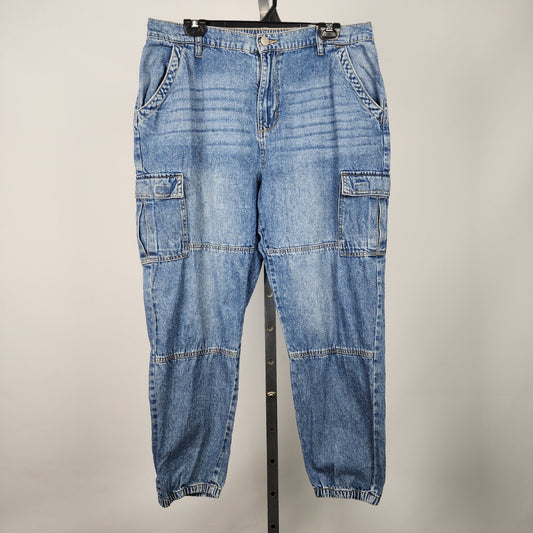 Grand Beach Club Cargo Jogger Denim Jeans Size 14