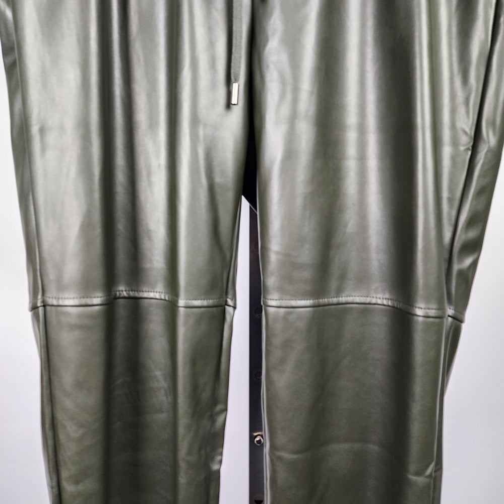 Laundry by Shelli Segal Green Vegan Leather Joggers Size 1X