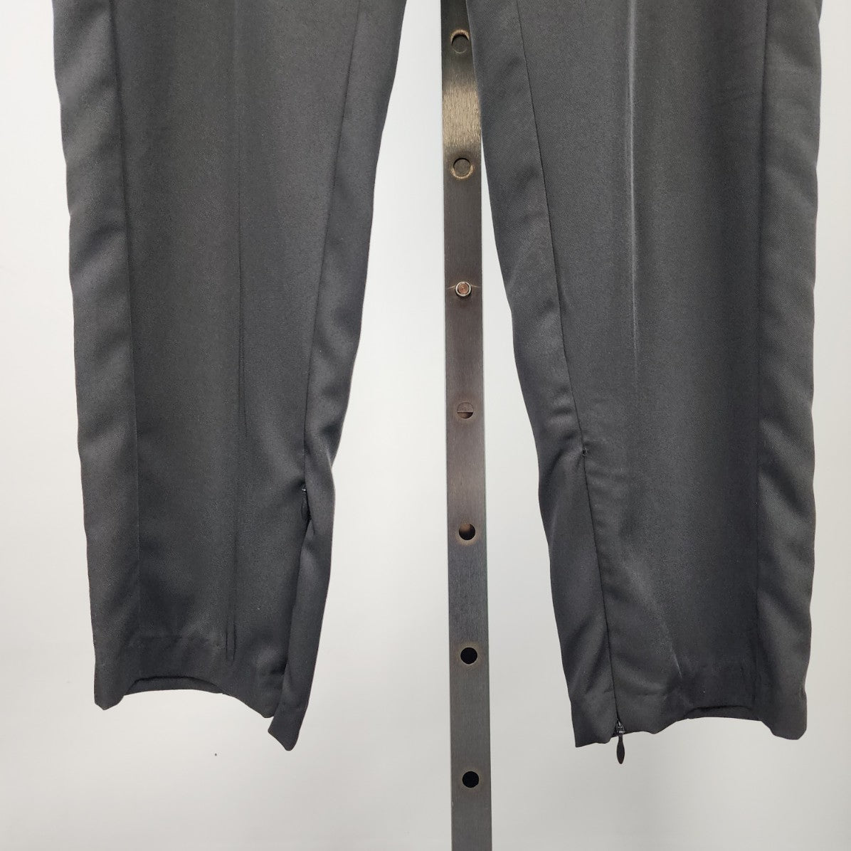 Black Satin Waist Straight Leg Dress Pants Size S/M