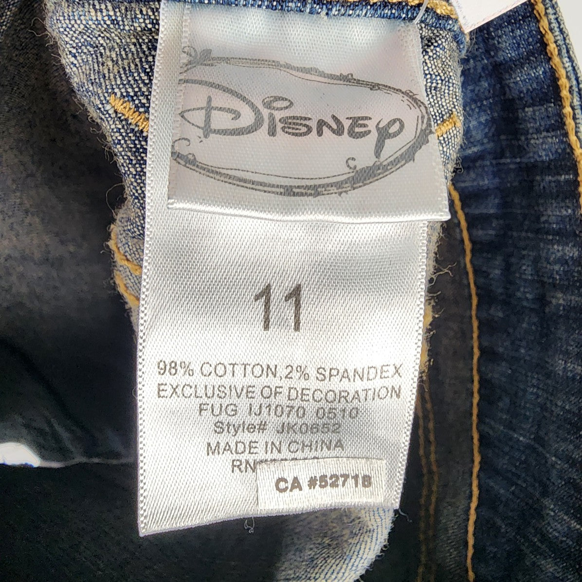 Disney Mickey Mouse Denim Mini Skirt Size 11