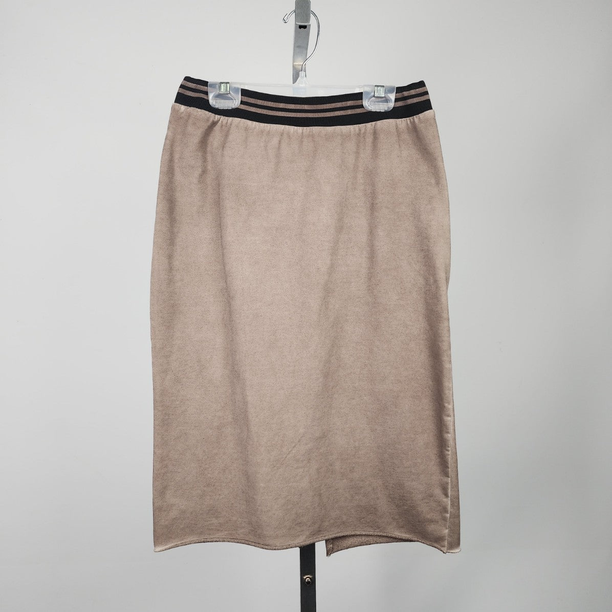 Vanessa Alexandra Made In Italy Taupe Midi Skirt Size M