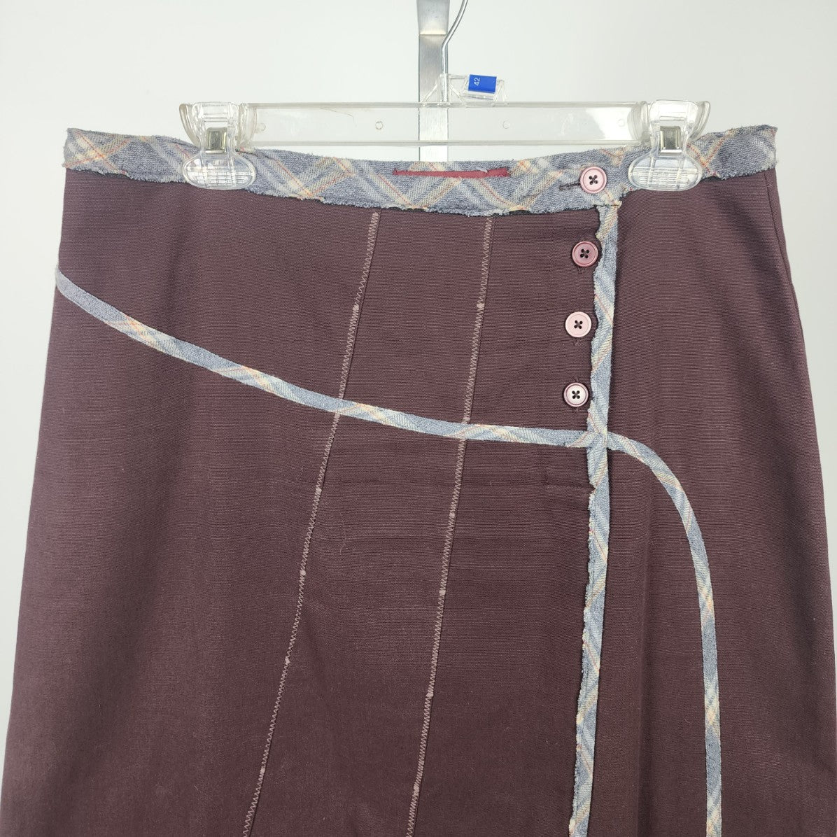 Solola Brown Cotton Button Detail Maxi Skirt Size 12