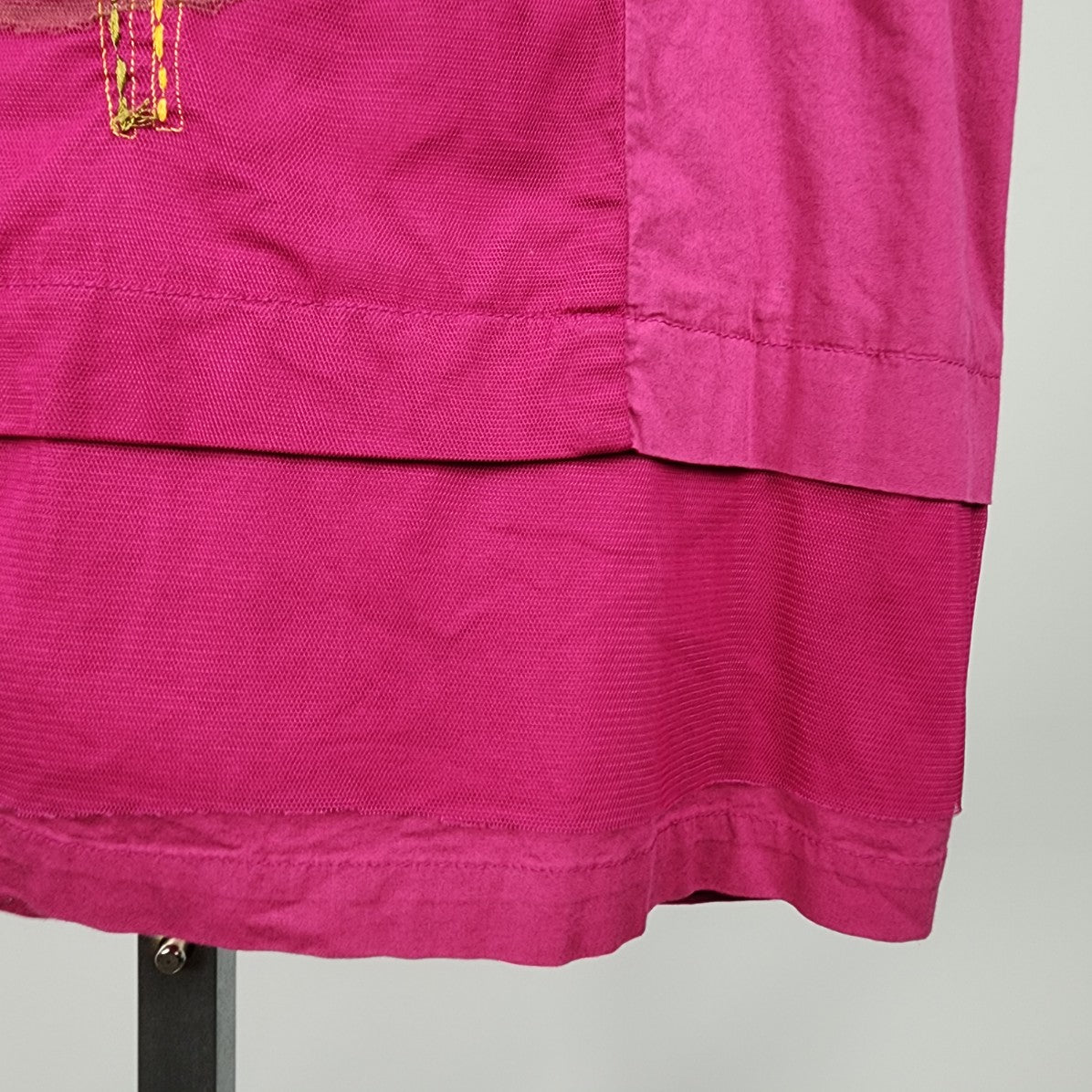 Solola Pink & Orange Cotton Midi Skirt Size 12