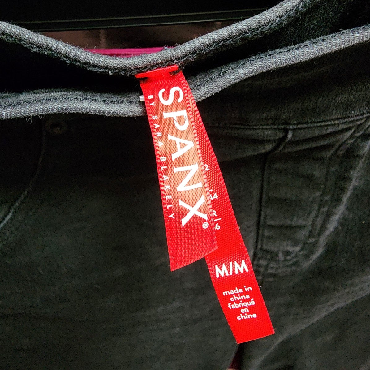 Spanx Black Cotton Distressed Skinny Jeans Size M