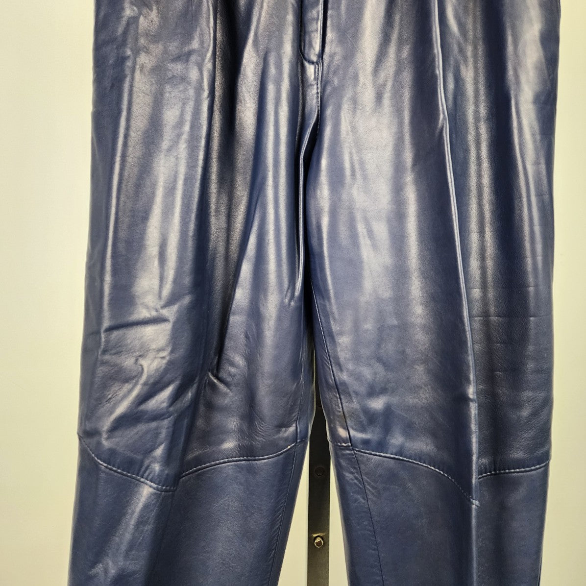 Vintage Di Capra Blue Leather Trouser Pants Size M/L