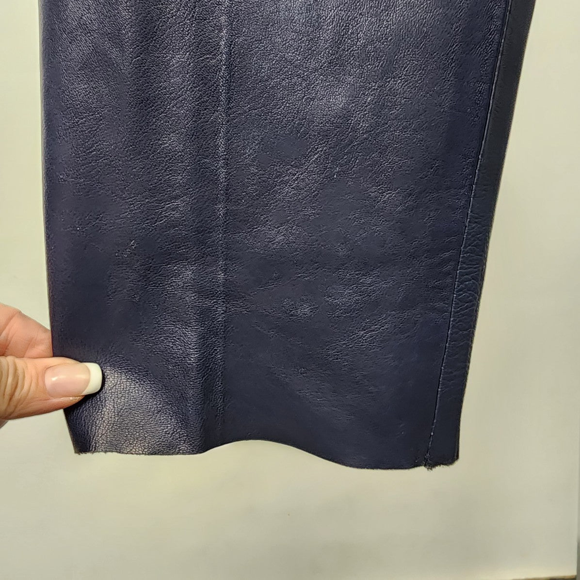 Vintage Di Capra Blue Leather Trouser Pants Size M/L