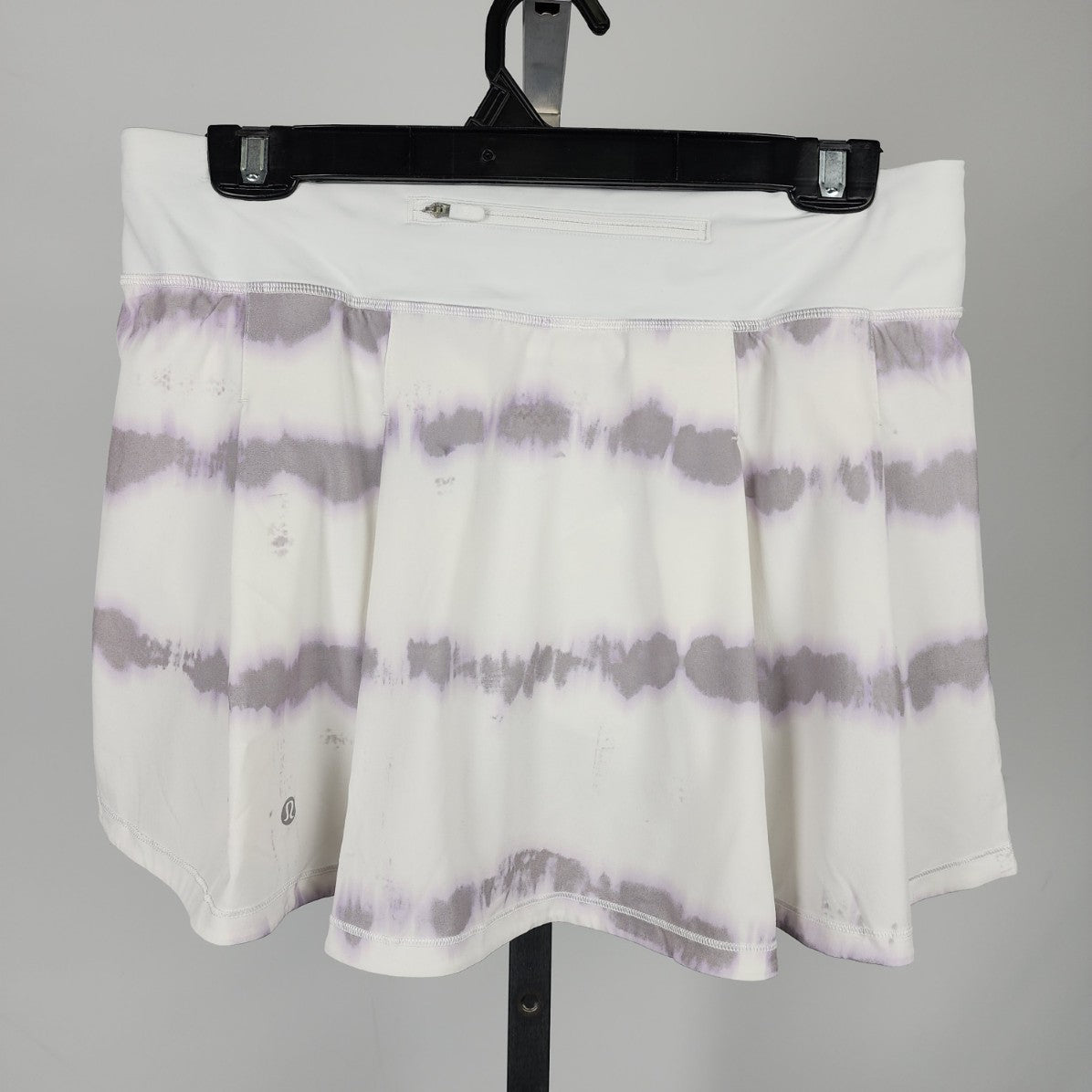 Lululemon Court Rival High-Rise White & Purple Skort Shorts Skirt Size 8