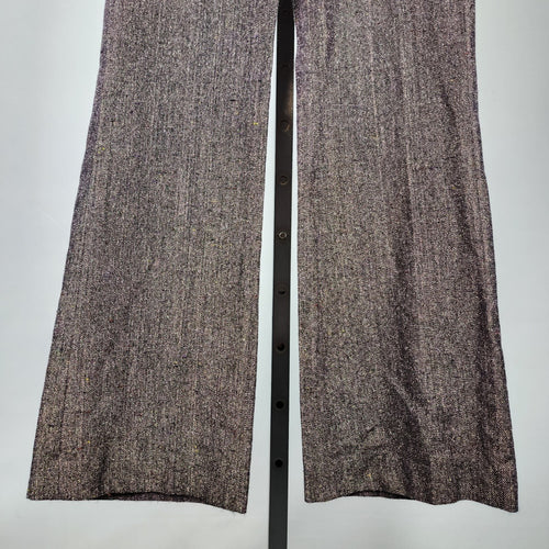 Vintage R Collection Purple Metallic Wide Leg Dress Pants Size 4