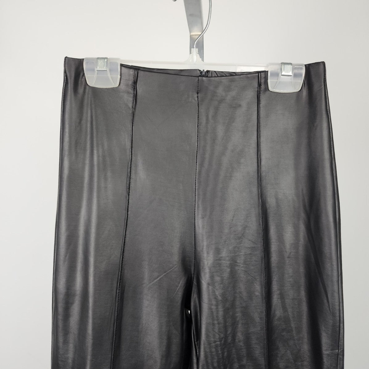 Love Song Black Vegan Leather Wide Leg Pants Size M