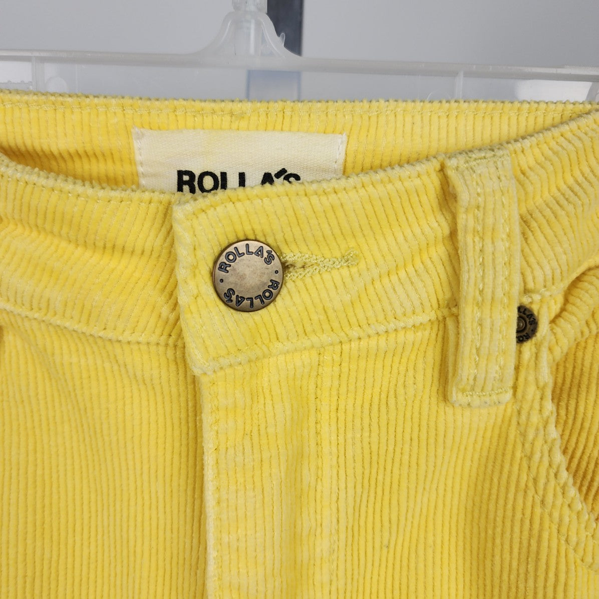 Rolla's Yellow East Coat Flare High Rise Corduroy Pants Size 25