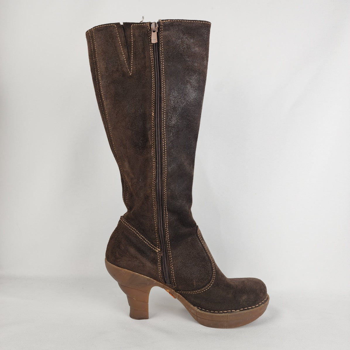 Art Company Brown Suede Heeled Boots Size 8.5