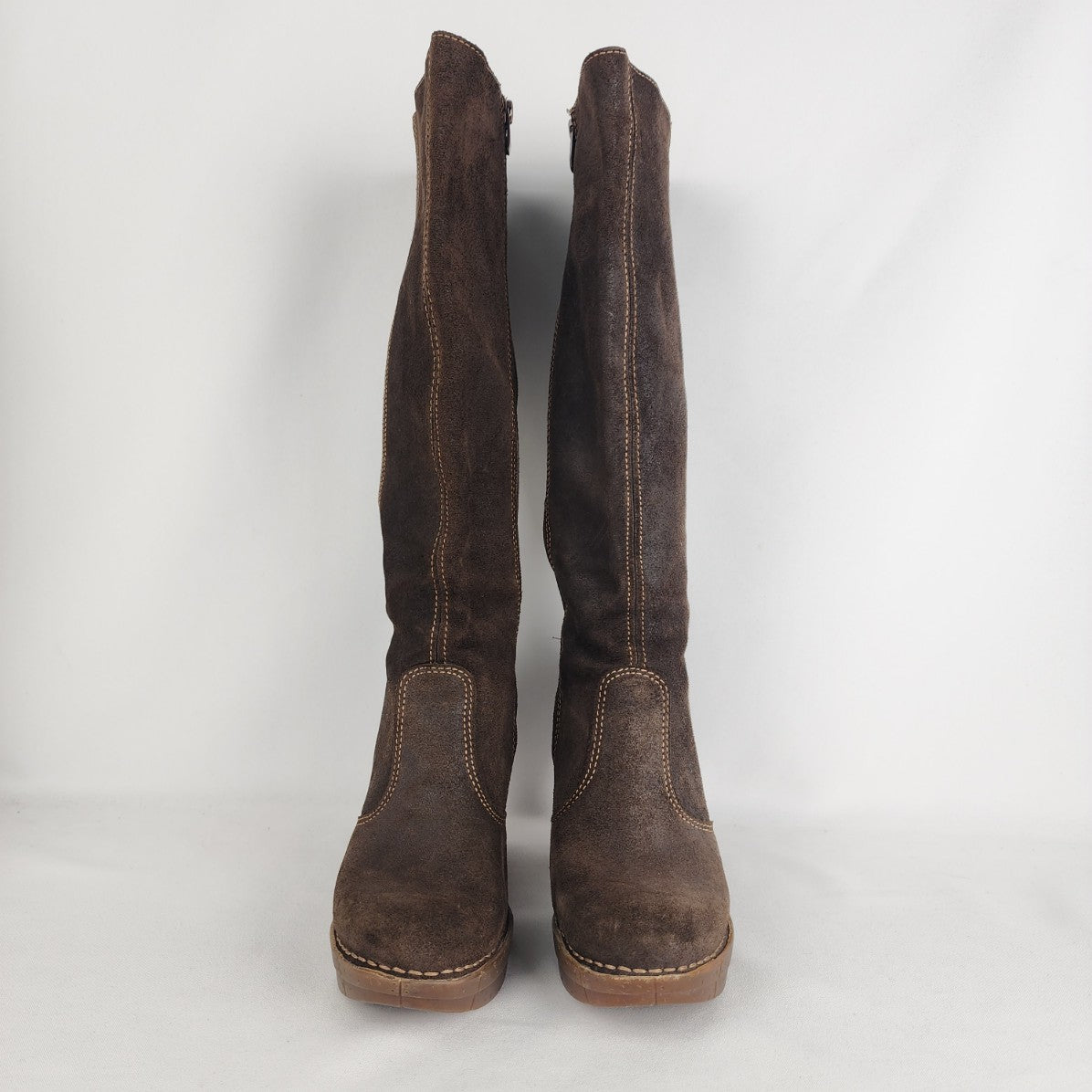 Art Company Brown Suede Heeled Boots Size 8.5