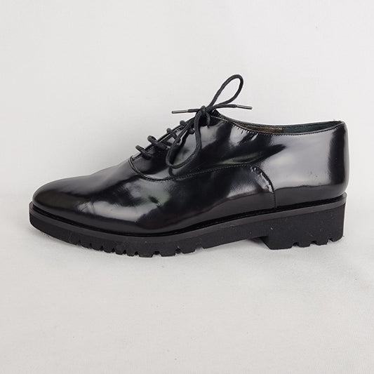 Paul Noyen Black Leather Lace Up Oxford Shoes Size 9