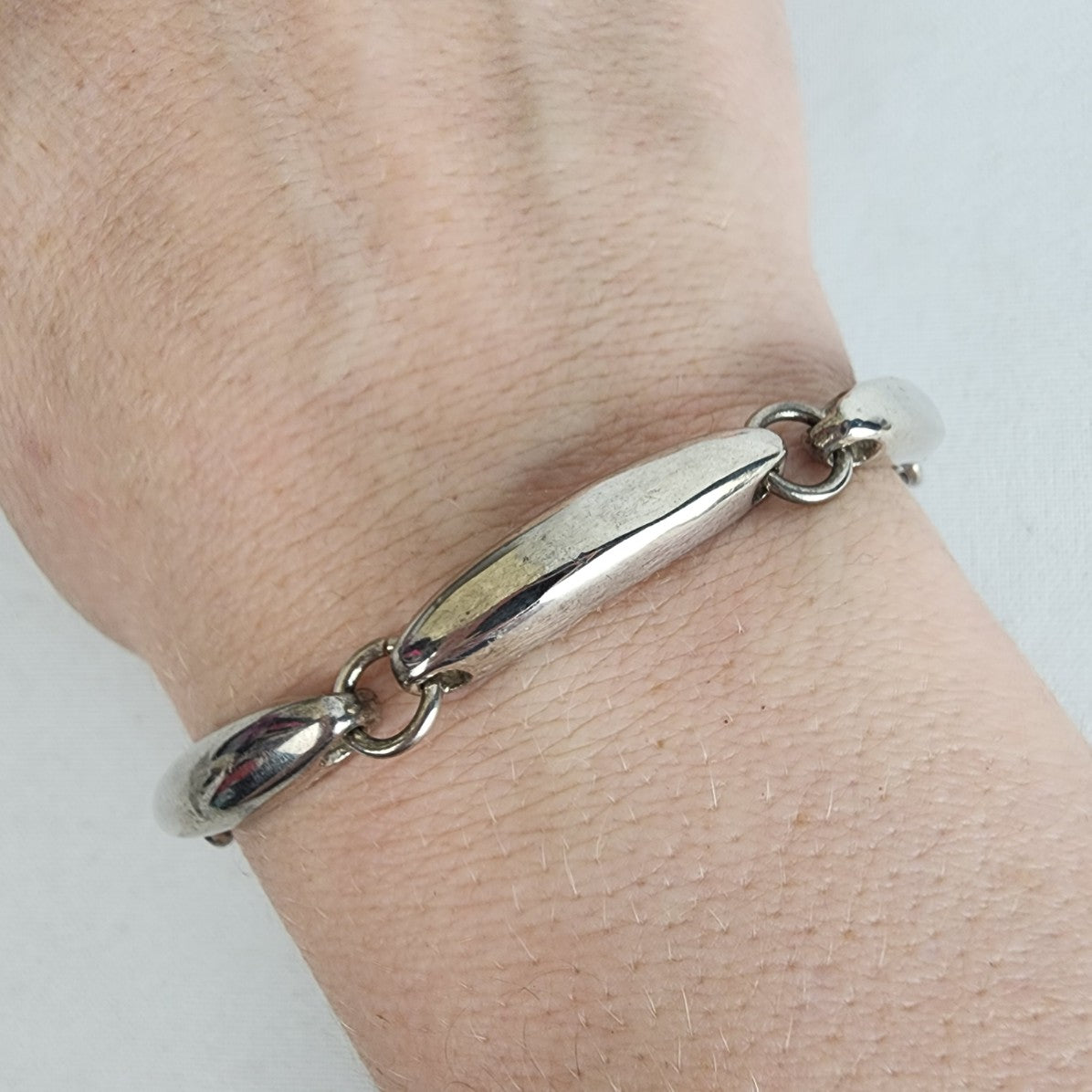 925 Sterling Silver Chunky Toggle Bracelet