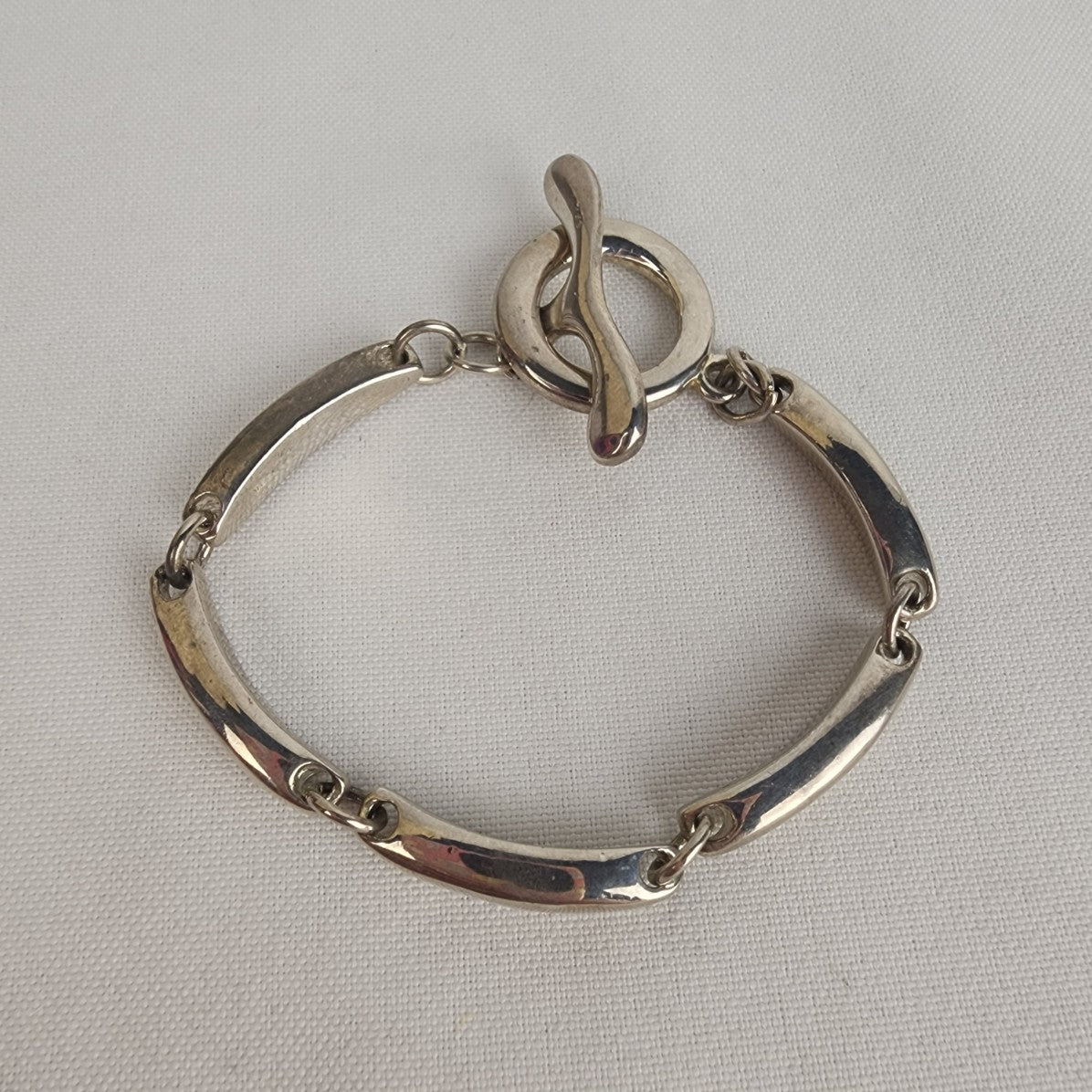 925 Sterling Silver Chunky Toggle Bracelet