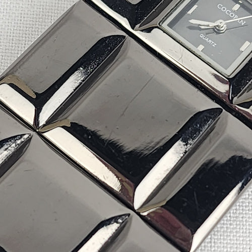 Cocopan Black Metallic Statement Watch