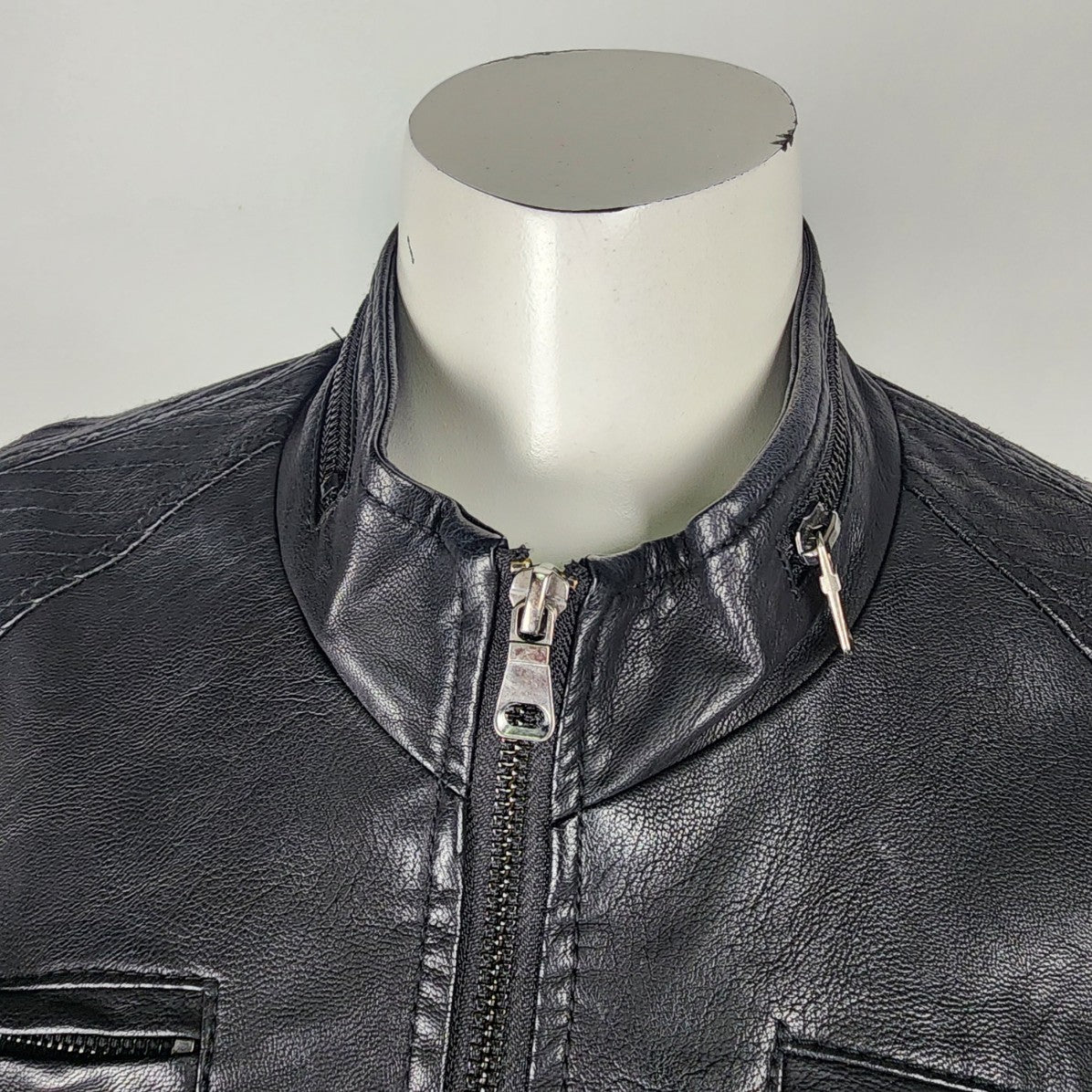 Ci Sona Black Vegan Leather Jacket Size M