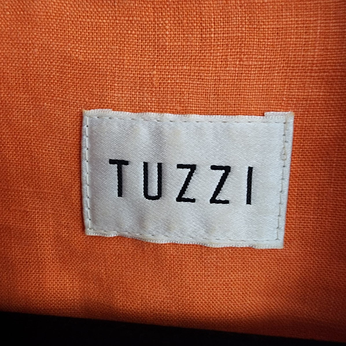 Tuzzi Orange Linen Zip Up Blazer Jacket Size M