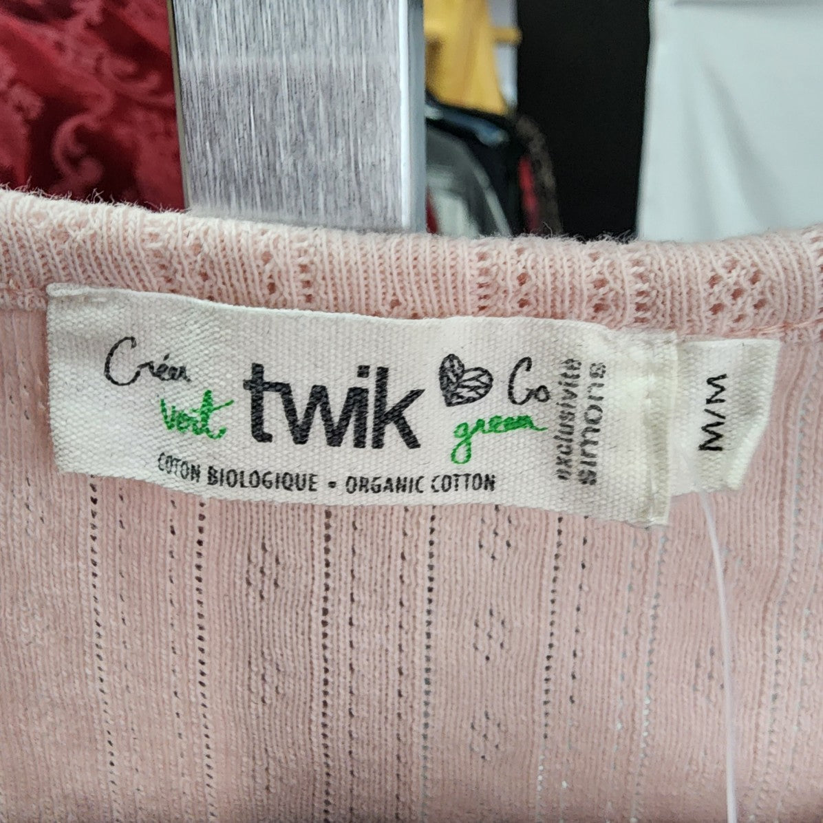 Twik Pink Long Sleeve Cropped Top Size S/M