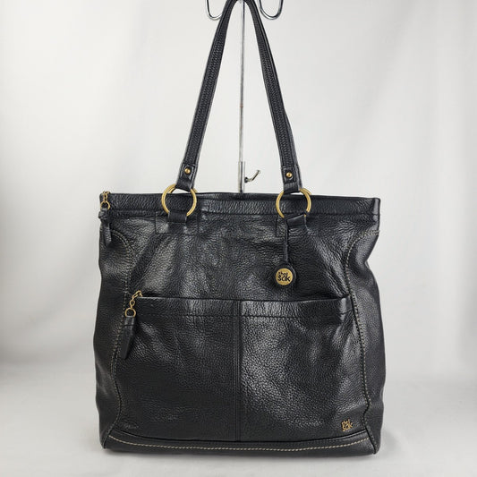 The Sac Black Leather Tote Purse