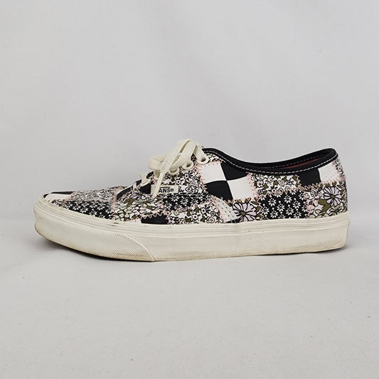 Vans Black & Pink Patchwork Floral Runners Size 8.5