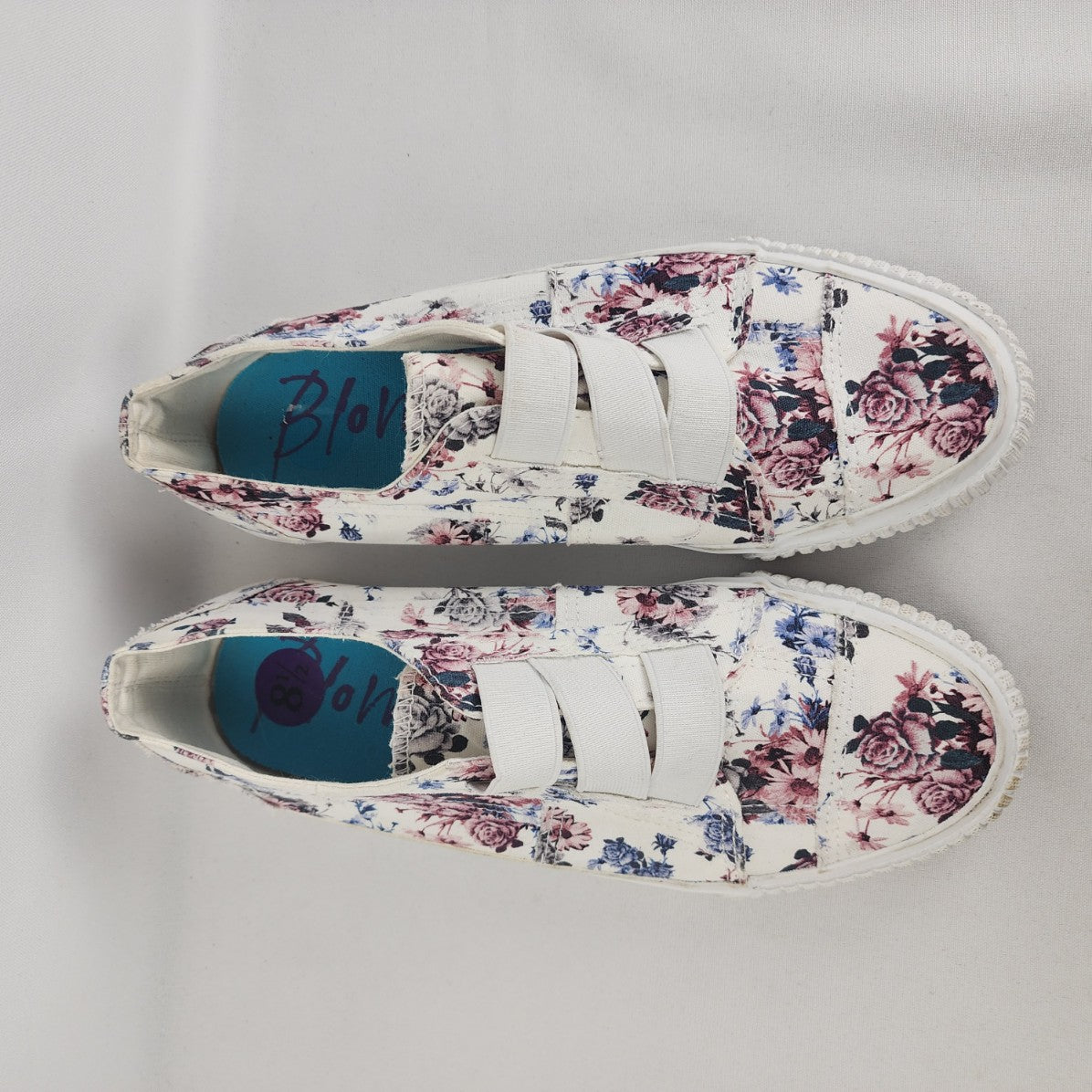 Blowfish White Flower Print Sneakers Size 8.5