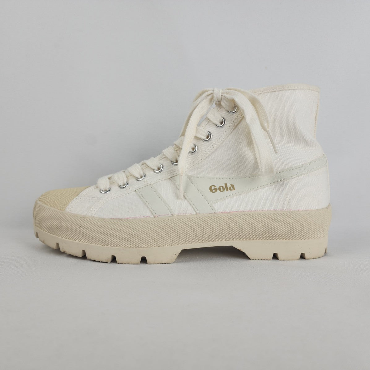 Gola Classics White & Beige Coaster Peak High Hiker Sneakers Size 9