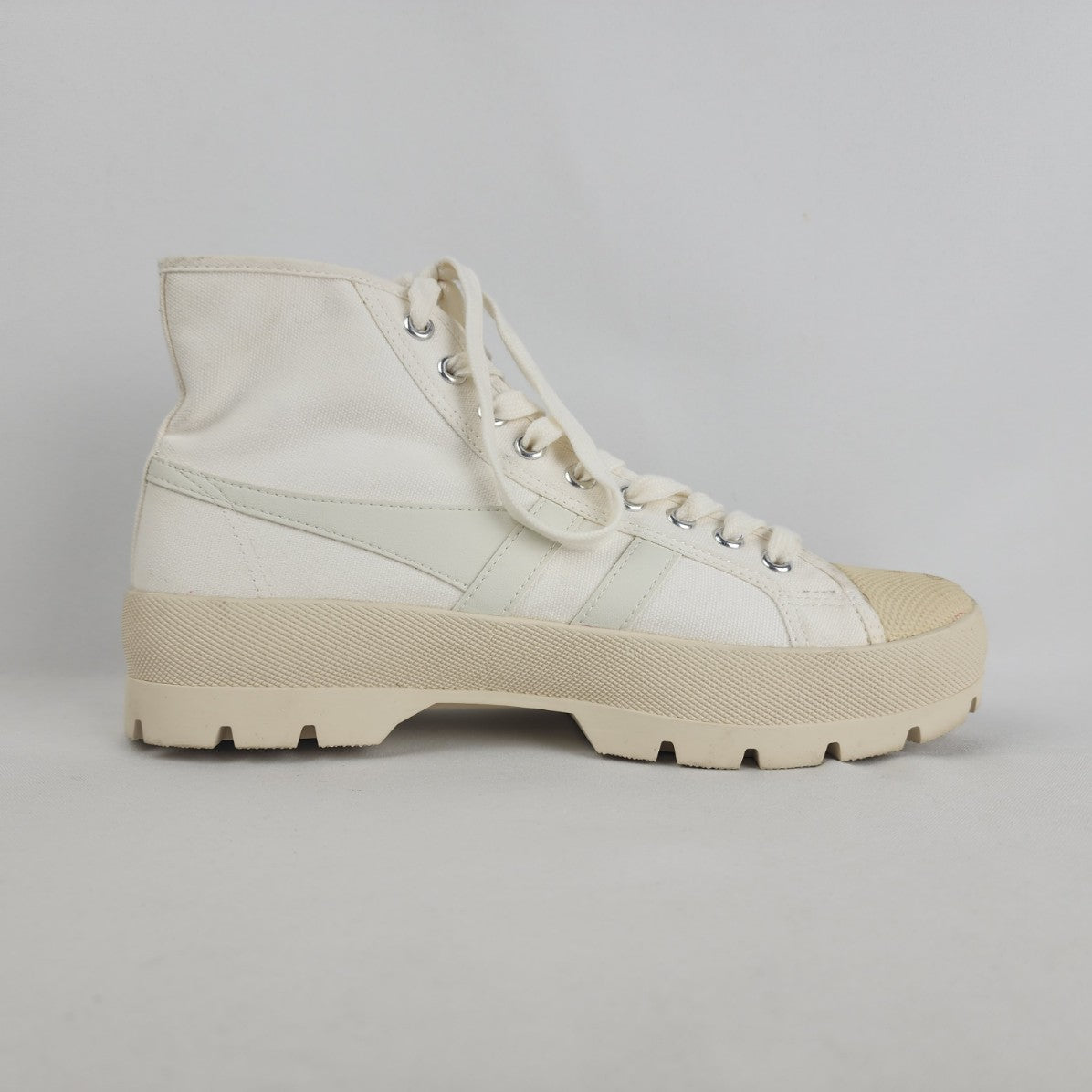 Gola Classics White & Beige Coaster Peak High Hiker Sneakers Size 9