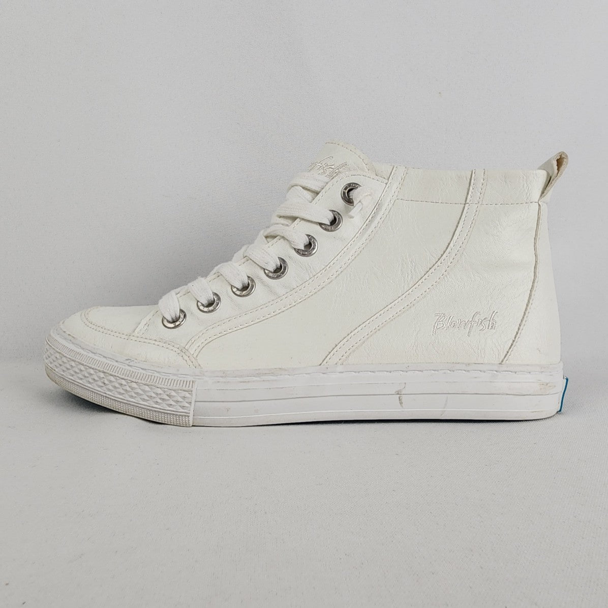 Blowfish Malibu Klaire White Canvas Hi Top Sneakers Size 8