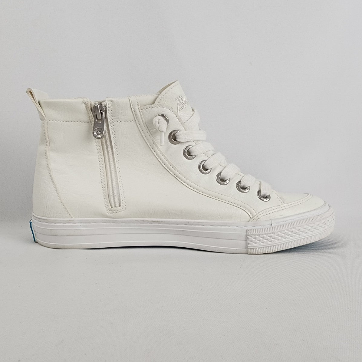 Blowfish Malibu Klaire White Canvas Hi Top Sneakers Size 8