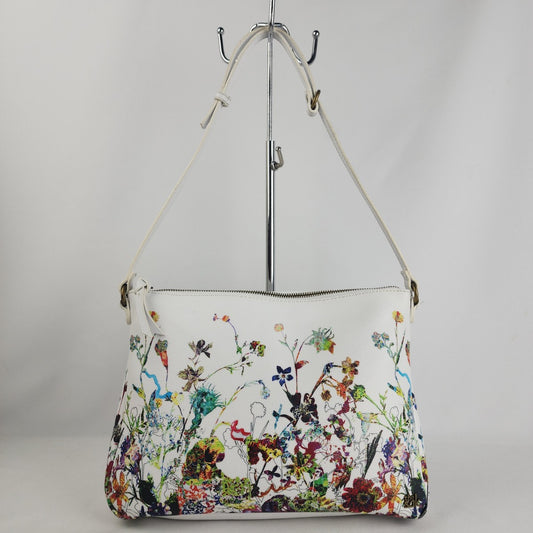 The Sac White Floral Shoulder Purse