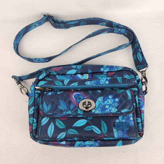 Lug Switch Blue Floral Crossbody Belt Bag Purse