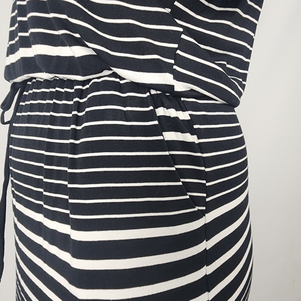 AVA & VIV Black Striped Maxi Dress Size 1XL