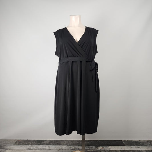 Love & Legend Black Sleeveless Midi Dress Size 4X