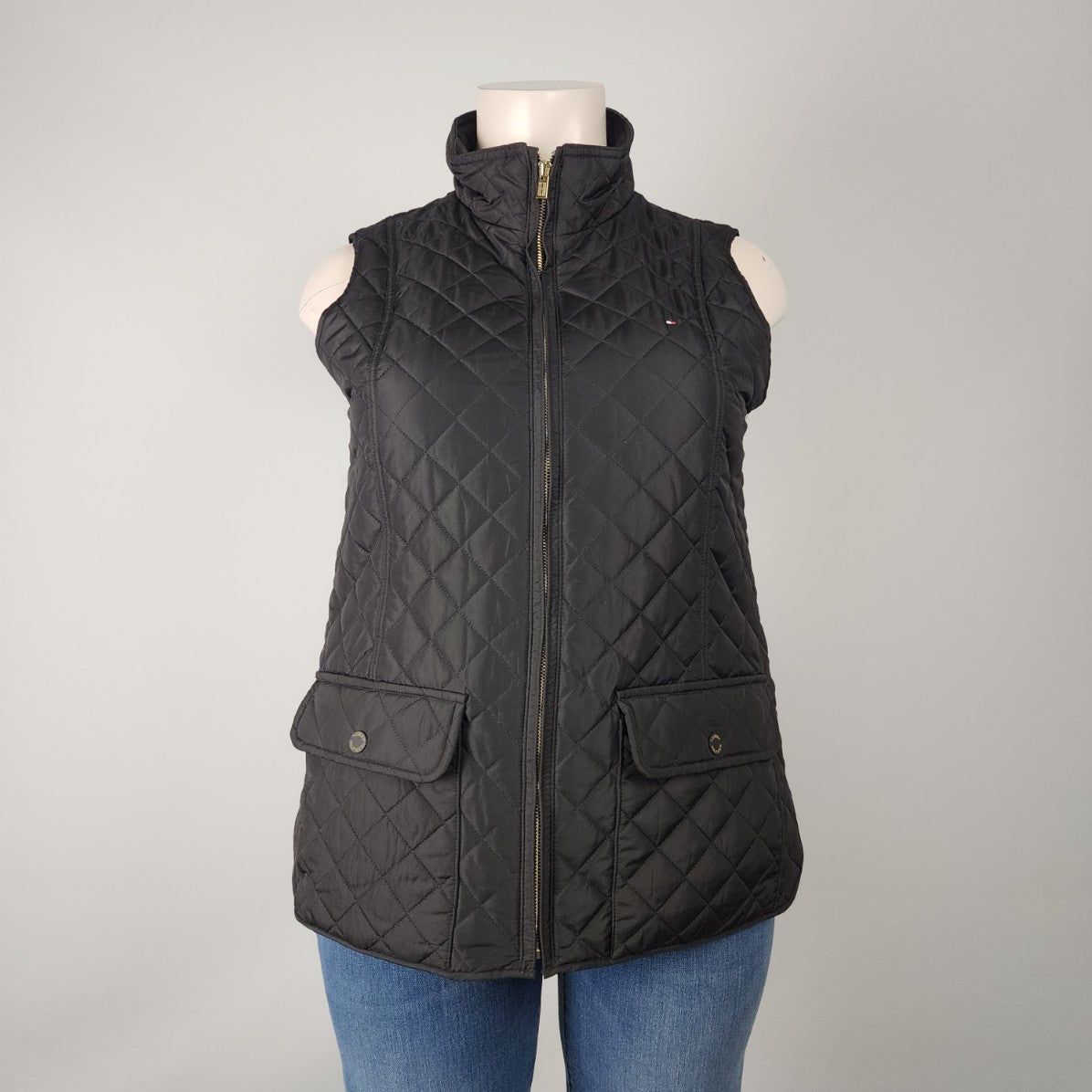 Tommy Hilfiger Black Quilted Puffer Jacket Size XL