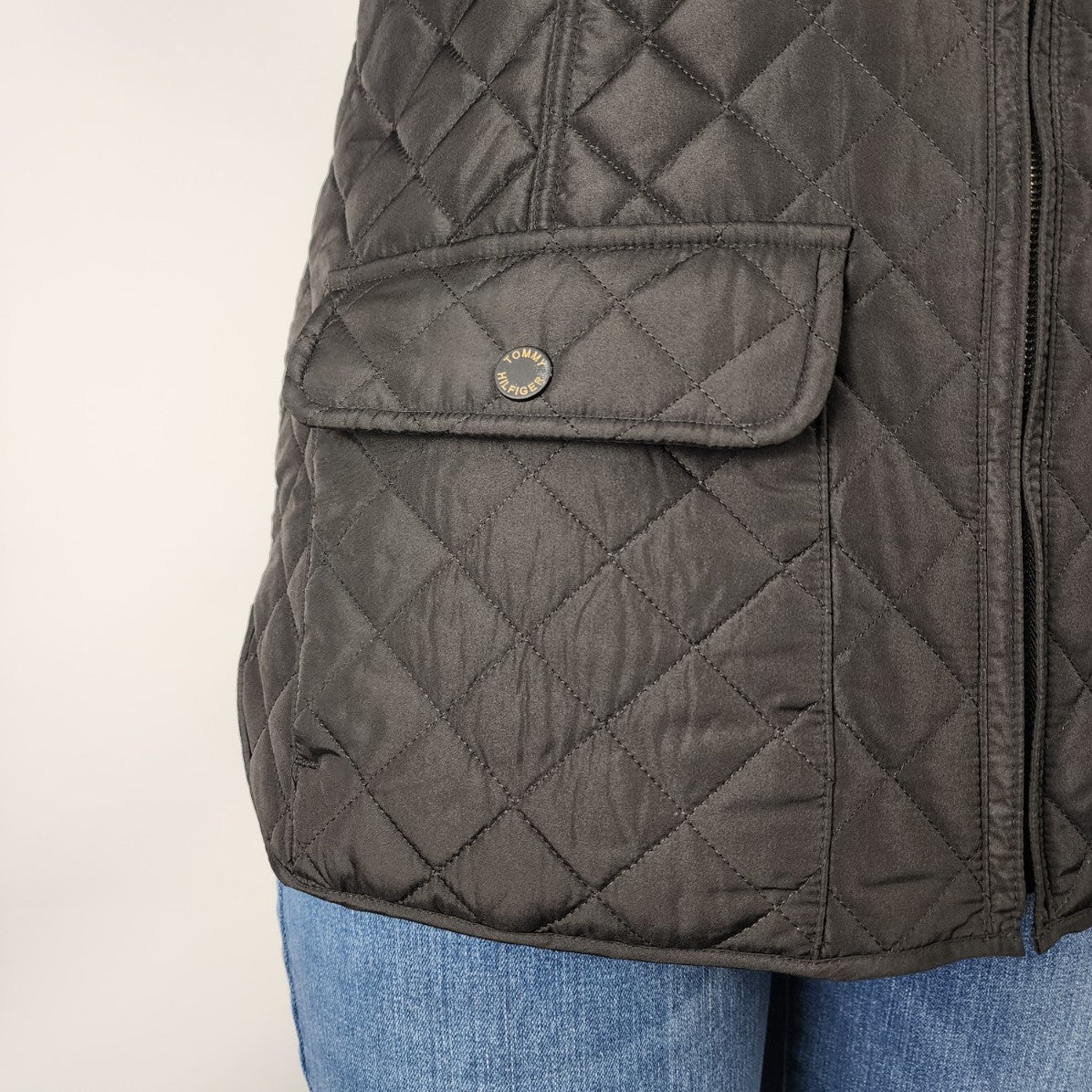 Tommy Hilfiger Black Quilted Puffer Jacket Size XL