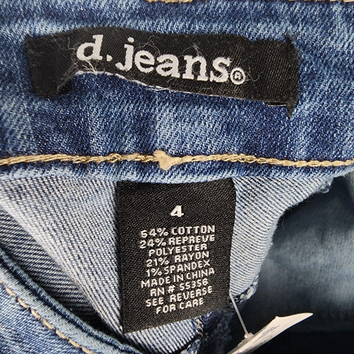 d. jeans Mid Rise Flare Leg Denim Jeans Size 4