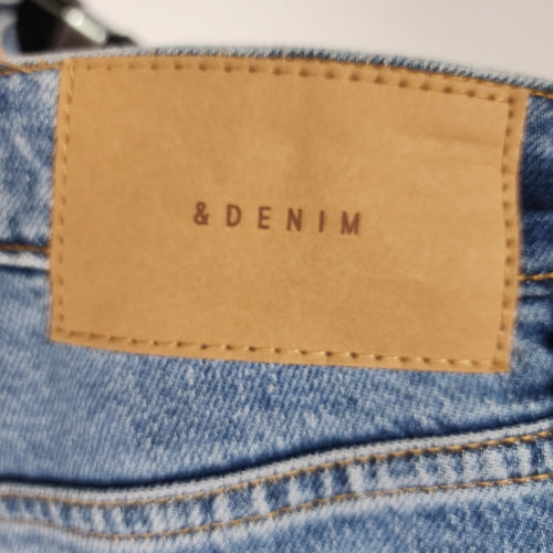 & Denim Vintage Mom Jeans Ultra High Rise Cropped Ankle Denim Jeans Size 2