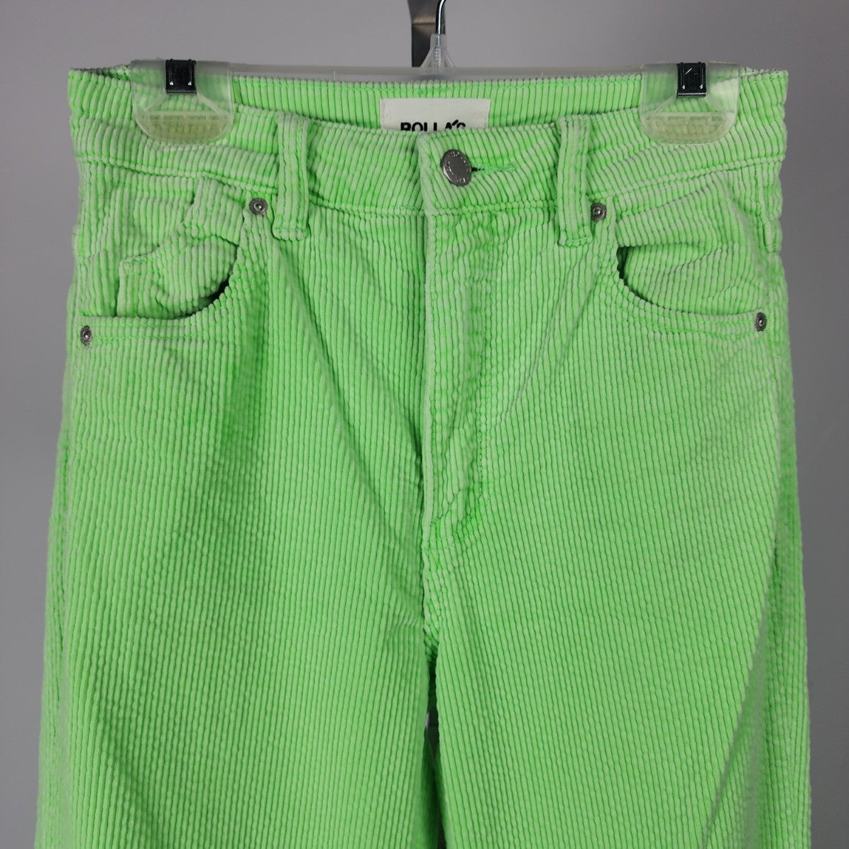 Rolla's Green Eastcoast High Rise Flare Corduroy Pants Size 25