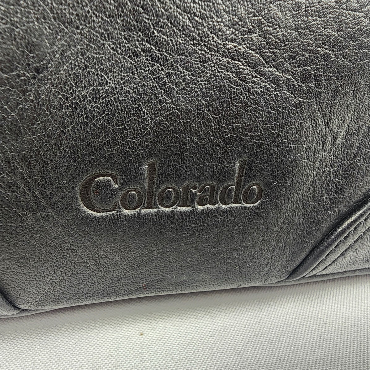 Colorado Black Leather Shoulder Purse