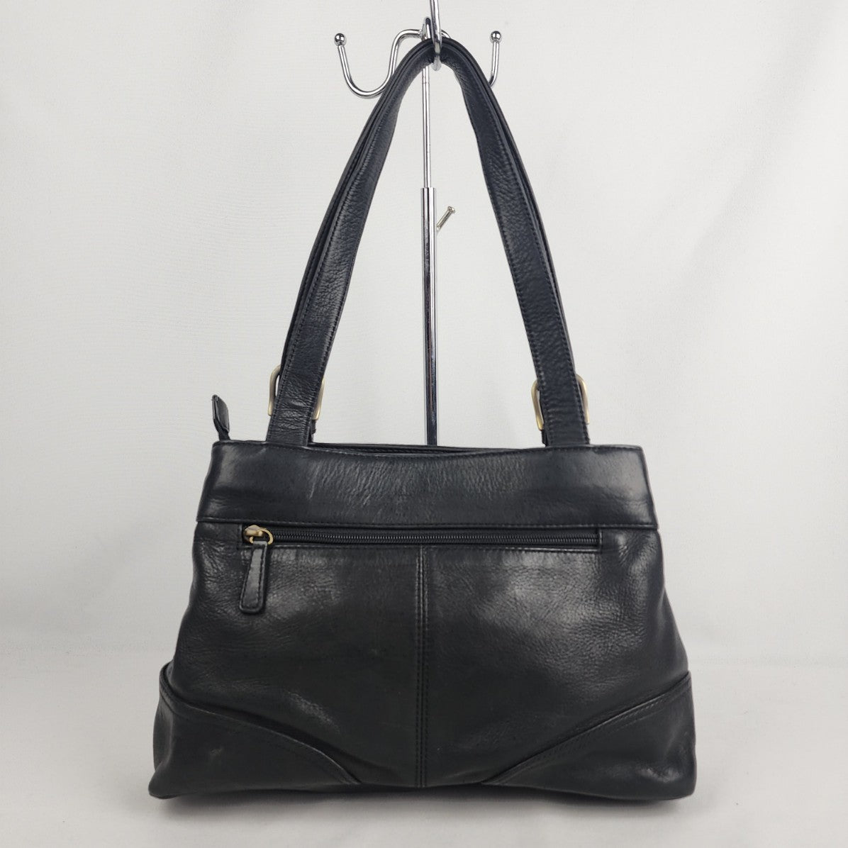 Colorado Black Leather Shoulder Purse