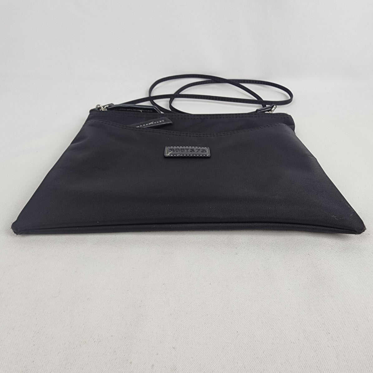 Roots Black Nylon Crossbody Purse