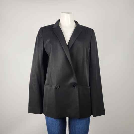 Babaton Black Double Breasted Boyfriend Blazer Size M/L