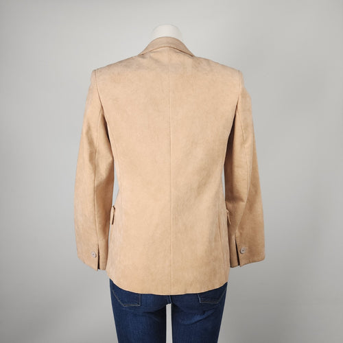 Vintage Holt Renfrew Cream Ultra Suede Blazer Size 10